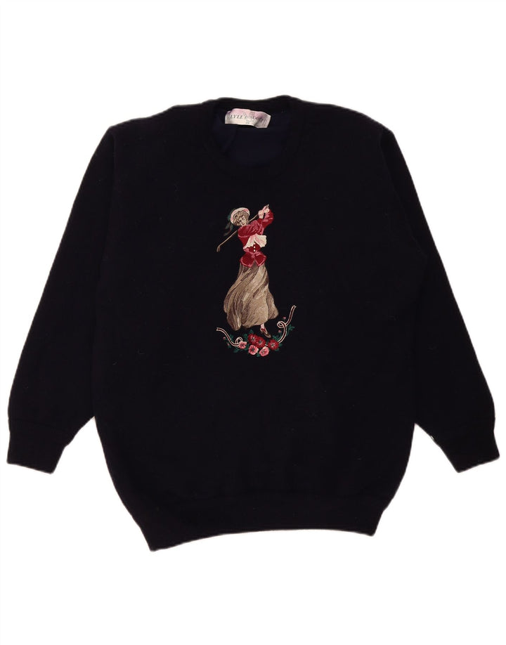 Ανδρικό πουλόβερ Lyle & Scott Graphic Crew Neck Jumper Medium Navy Blue