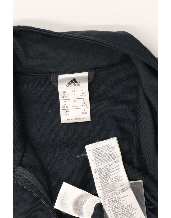 Γυναικεία αθλητική φόρμα Adidas Top Jacket UK 12/14 Medium Navy Blue Polyester