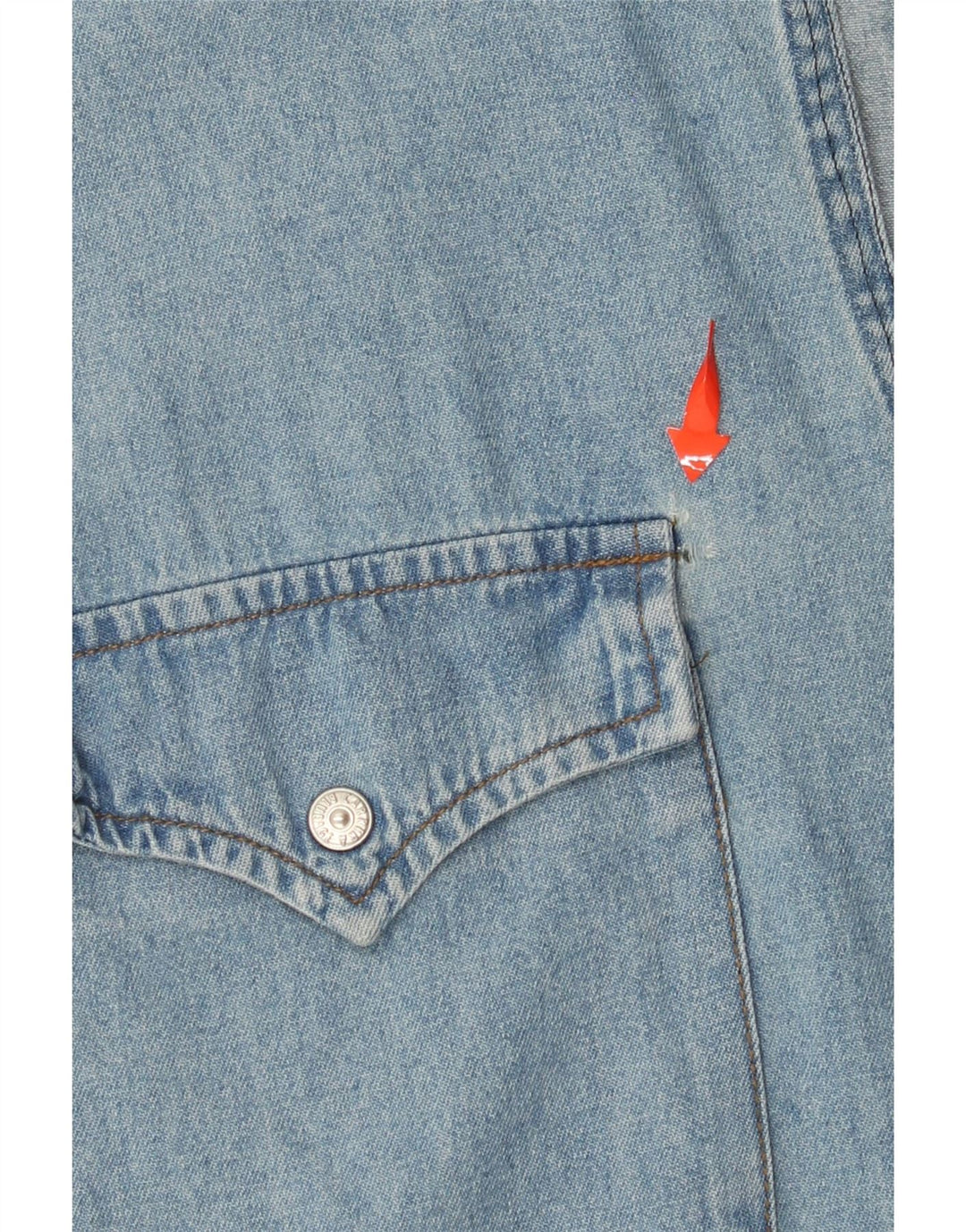 Ανδρικό αμάνικο τζιν πουκάμισο CARRERA Μέγεθος 43/44 XL Μπλε βαμβακερό