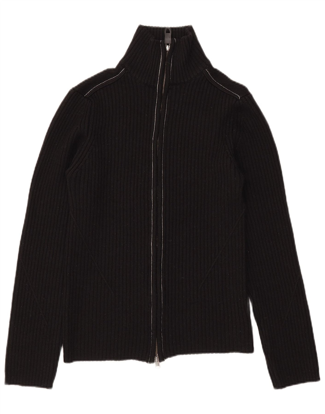 Γυναικείο πουλόβερ Lee Cardigan UK 14 μεσαίο μαύρο μαλλί Merino