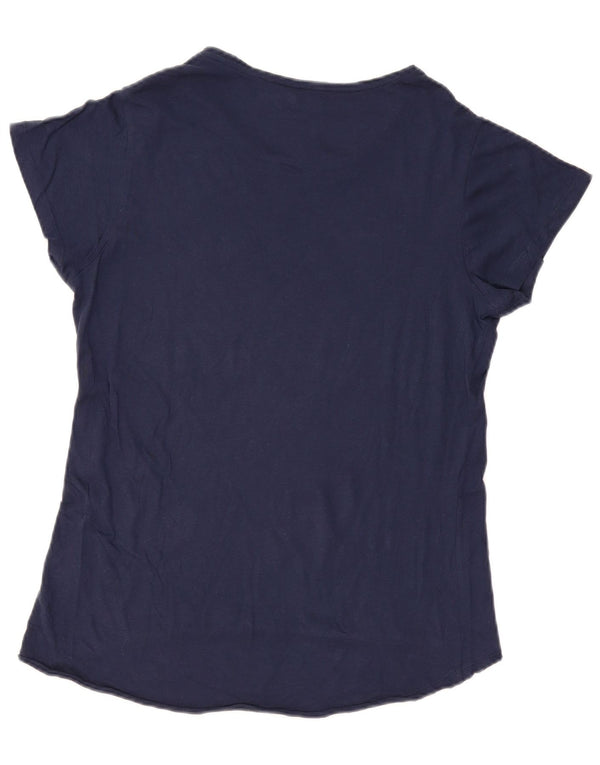 Γυναικείο γραφικό T-Shirt Avirex Top UK 18 XL Navy Blue Cotton