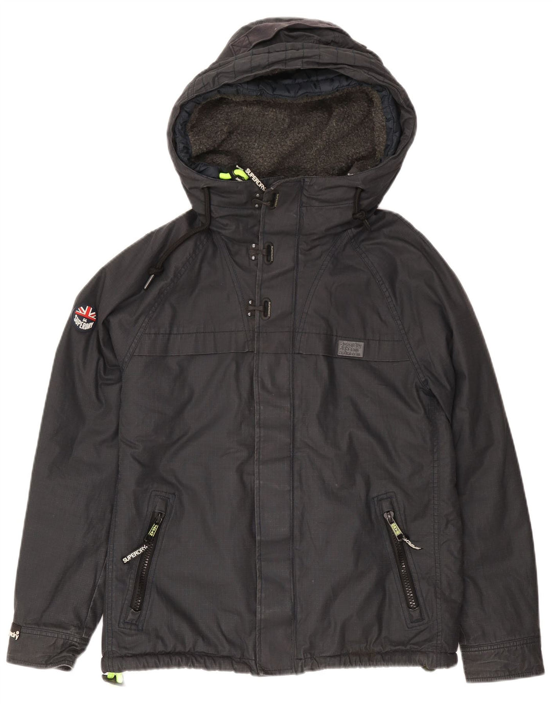 Ανδρικό μπουφάν με κουκούλα Superdry UK 40 Large Navy Blue