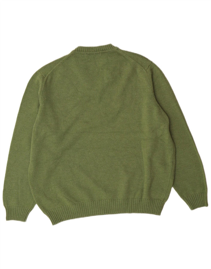 PIERRE CARDIN Γυναικείο πουλόβερ μεγάλου μεγέθους V-λαιμόκοψη UK 16 μεγάλο χακί