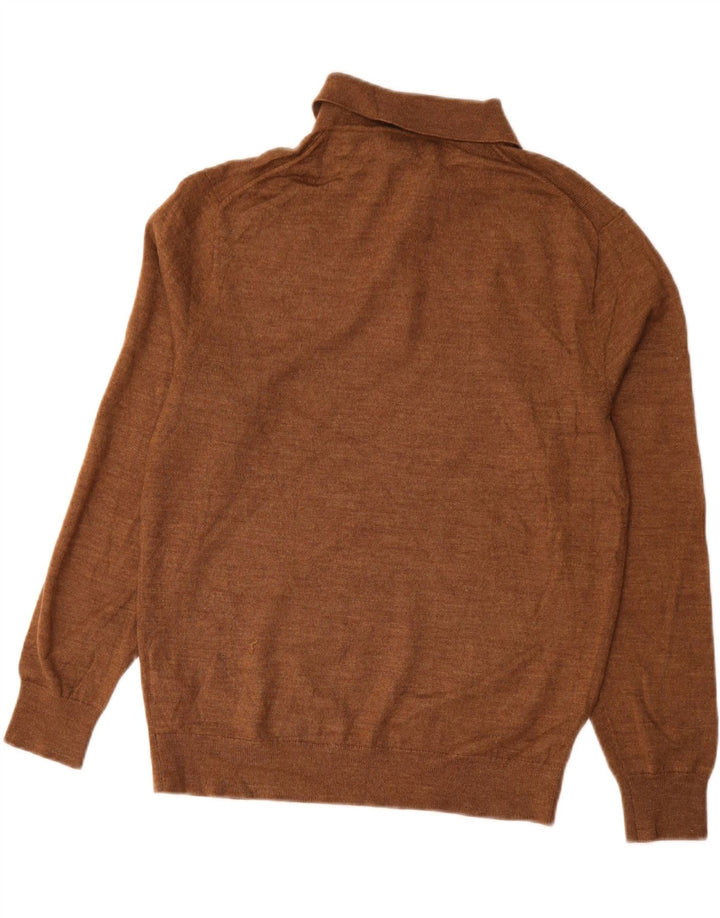 J. CREW Ανδρικό πουλόβερ Polo Neck Jumper Μεσαίο Καφέ Ακρυλικό