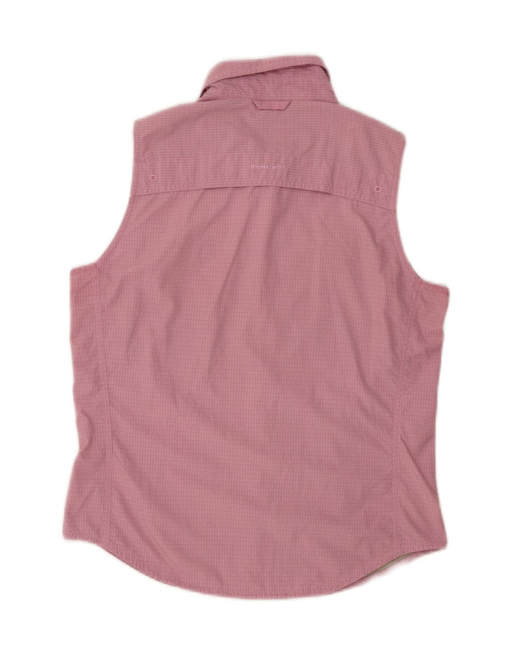 Columbia γυναικείο αμάνικο πουκάμισο UK 10 Small Pink Check Polyester