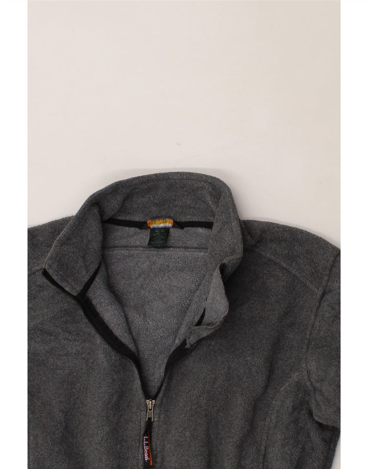 L.L.BEAN Womens Fleece Jumper UK 14 Medium Grey Polyester Vintage L.L.Bean and Second-Hand L.L.Bean from Messina Hembry 