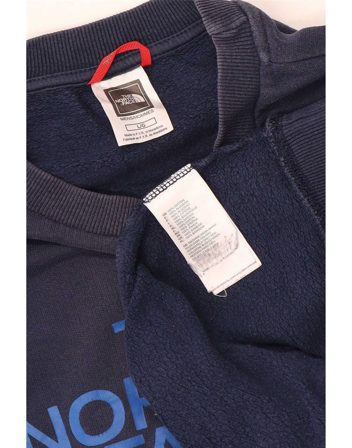 Ανδρικό φούτερ με κανονική εφαρμογή North Face, γραφικό, μεγάλο μπλε ναυτικό