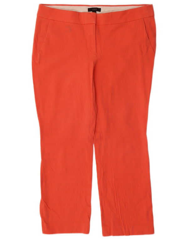 J. CREW Γυναικείο ίσιο κομμένο παντελόνι US 8 Medium W32 L25 Πορτοκαλί βαμβακερό