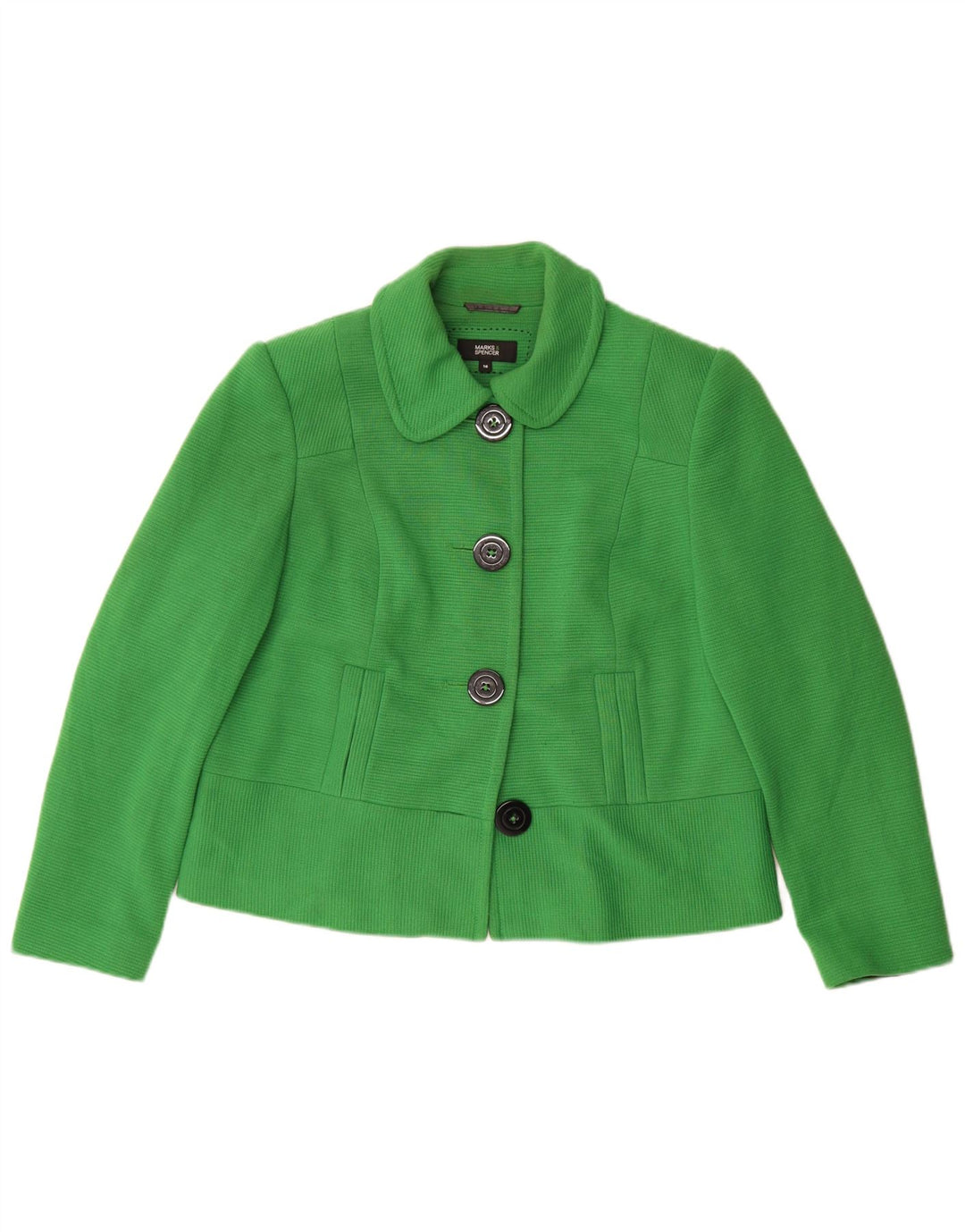 Marks & Spencer Γυναικείο μπουφάν blazer UK 16 μεγάλου πράσινου πολυεστέρα