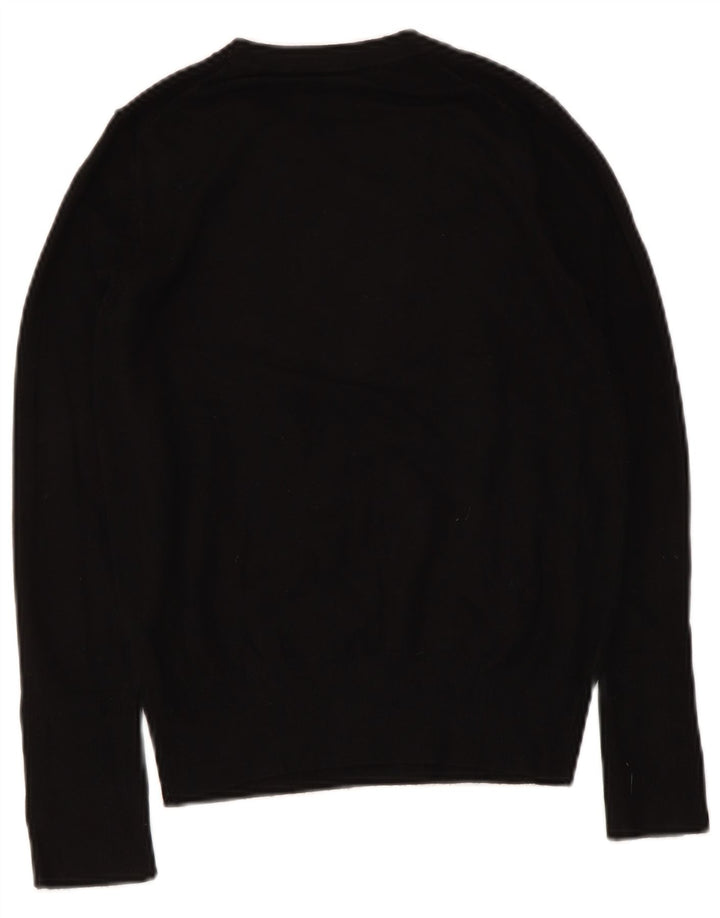 Zara Γυναικείο πουλόβερ με λαιμόκοψη UK 12 Medium Μαύρο