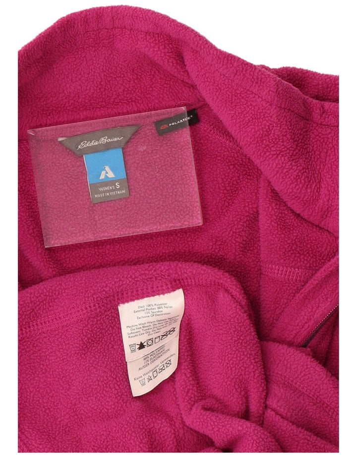 EDDIE BAUER Γυναικείο Polartec με φερμουάρ Fleece Jumper UK 10 Small Pink