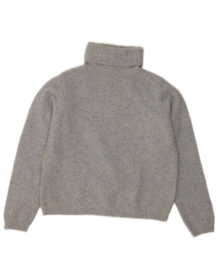 L.L.Bean Γυναικείο πουλόβερ με ρολό λαιμόκοψη UK 8 Small Grey Flecked