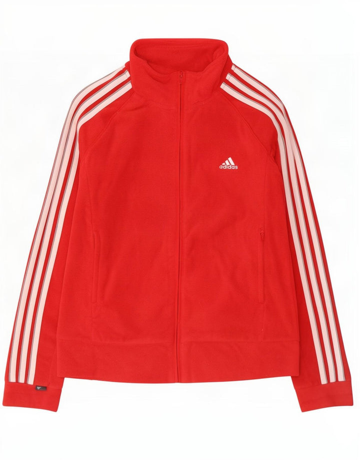 Adidas Γυναικείο Fleece Jacket UK 14 Medium Red