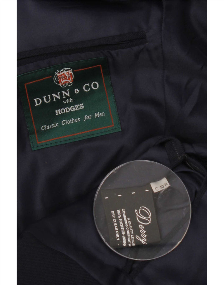 Dunn &Co Ανδρικό μπουφάν σακάκι με 2 κουμπιά UK 40 Large Navy Blue Polyester