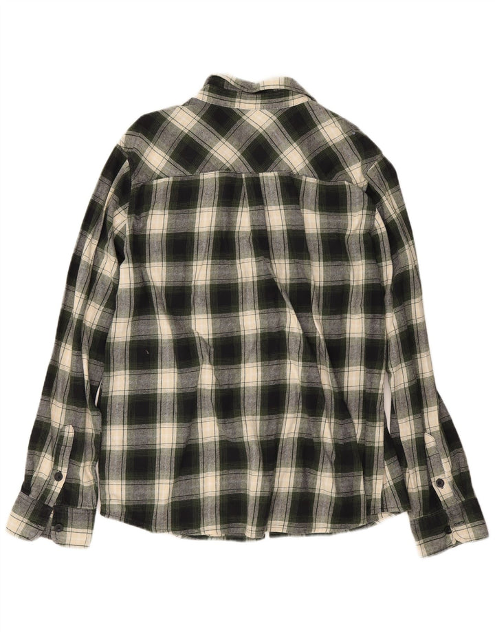 Ανδρικό φανελένιο πουκάμισο Mountain Warehouse XL Green Check Cotton