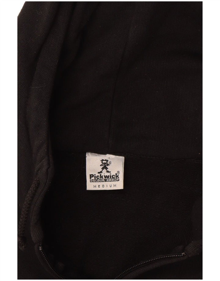 Ανδρικό πουλόβερ με κουκούλα με φερμουάρ Pickwick, μεσαίο μαύρο βαμβακερό