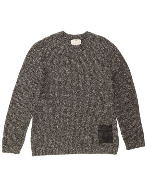Zara Boys Crew Neck Jumper πουλόβερ 11-12 ετών Γκρι βαμβακερό