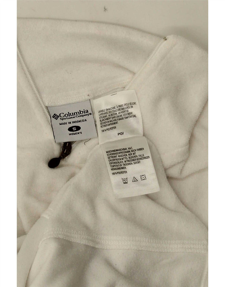 Columbia Γυναικείο φερμουάρ Fleece Jumper UK 10 Small White Polyester