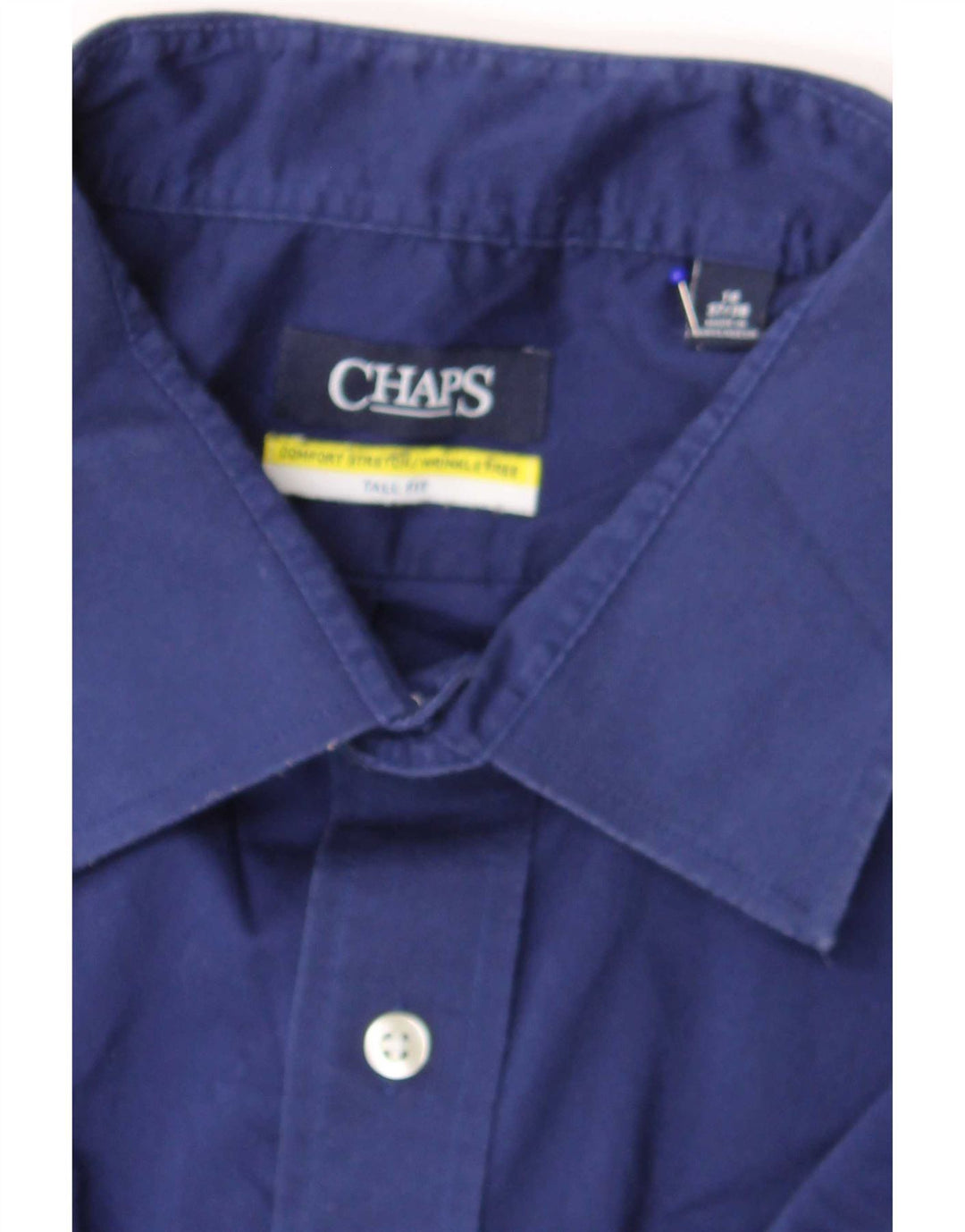 Ανδρικό ψηλό πουκάμισο Chaps 18 2XL Μπλε βαμβακερό