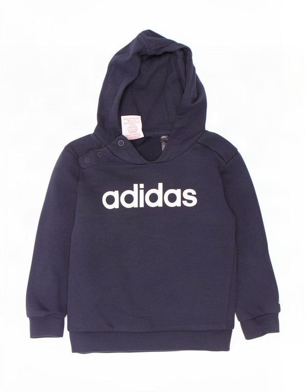 Adidas Baby Boys Graphic Hoodie Jumper 18-24 μηνών Navy Blue Cotton
