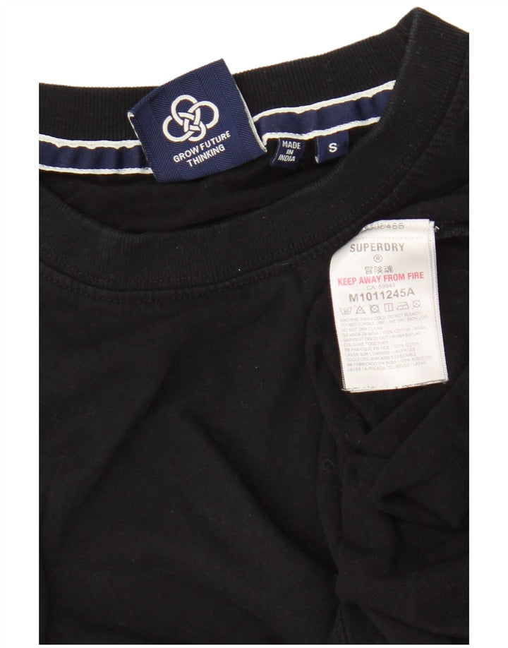 Superdry Ανδρικό T-Shirt Top Μικρό μαύρο βαμβακερό