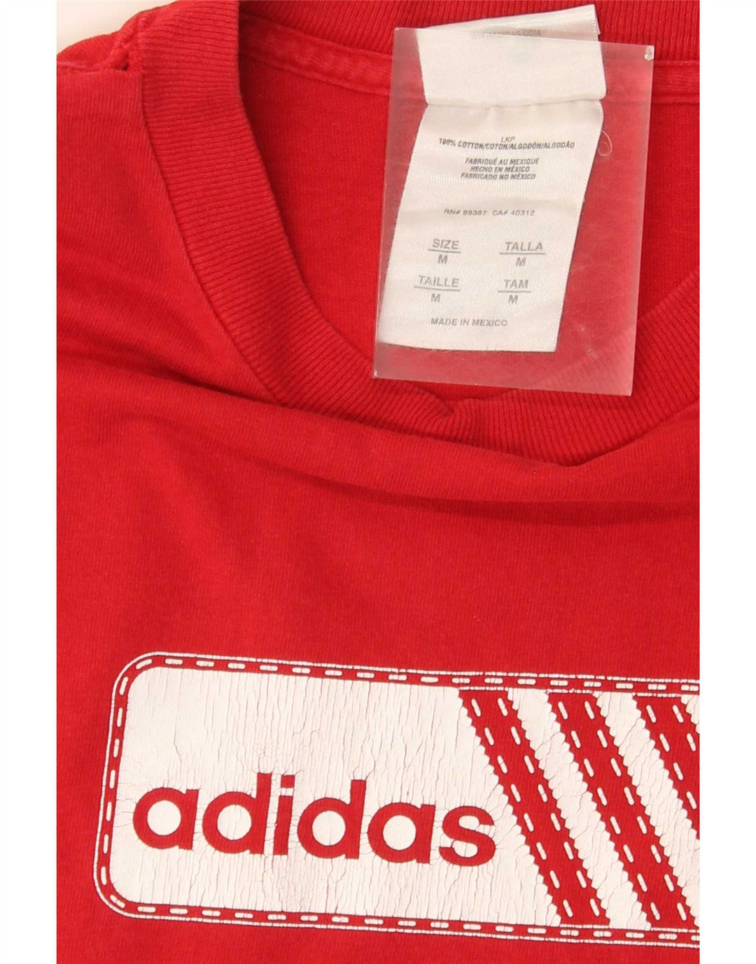 Ανδρικό γραφικό T-Shirt Adidas Top Μεσαίο κόκκινο βαμβακερό