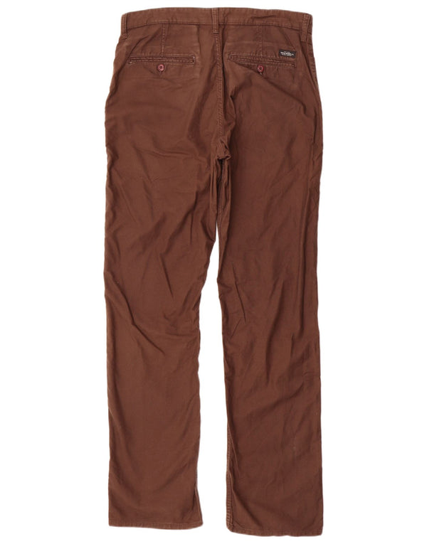 Lee Mens Brooklyn ίσιο παντελόνι Chino W33 L32 Καφέ βαμβακερό