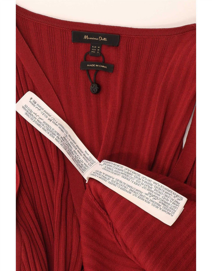 Massimo Dutti Γυναικείο Αμάνικο Maxi Φόρεμα UK 12 μεσαία κόκκινη βισκόζη