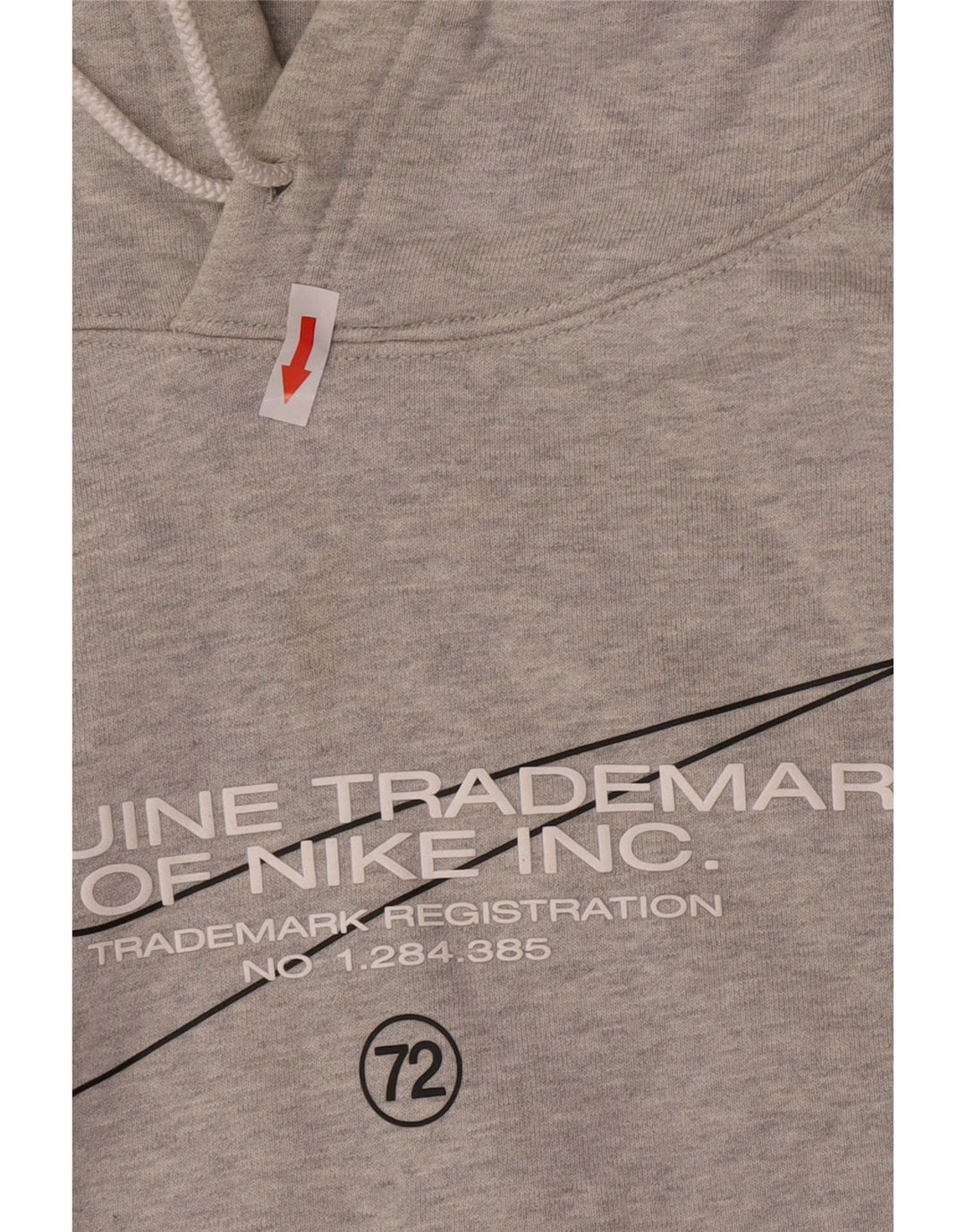 Ανδρικά γραφικά κουκούλα Nike, μικρό γκρι βαμβακερό