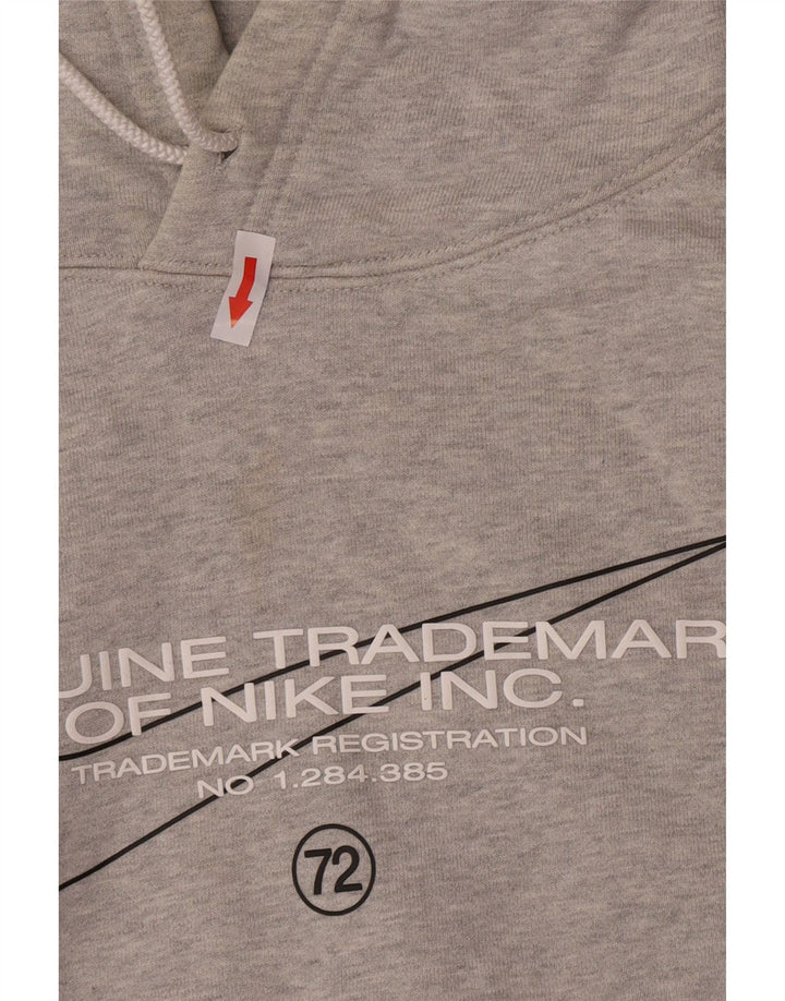 Ανδρικά γραφικά κουκούλα Nike, μικρό γκρι βαμβακερό