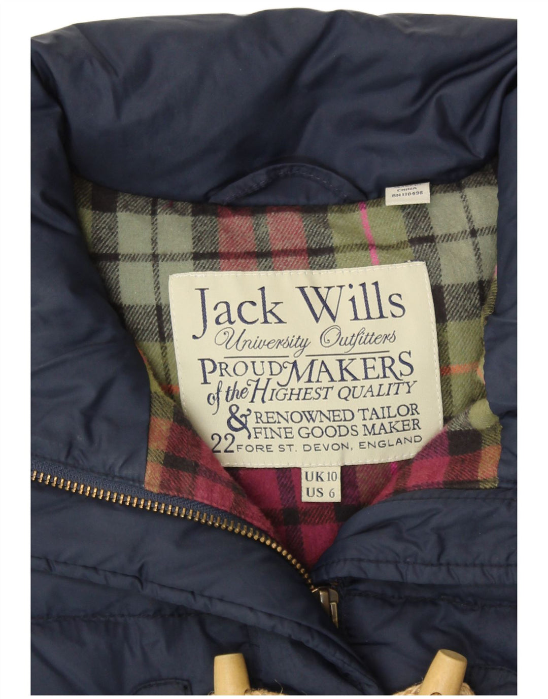 JACK WILLS Γυναικεία padded Gilet UK 10 Small Navy Blue