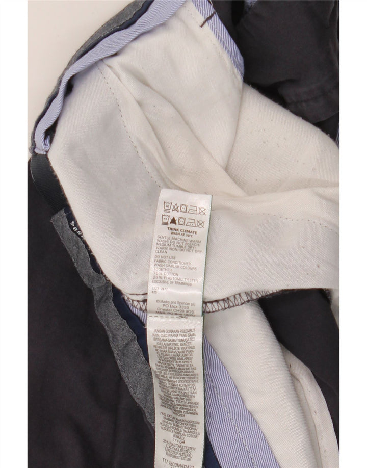 Ανδρικό σορτς Chino Marks & Spencer W36 Large Navy Blue από βαμβάκι