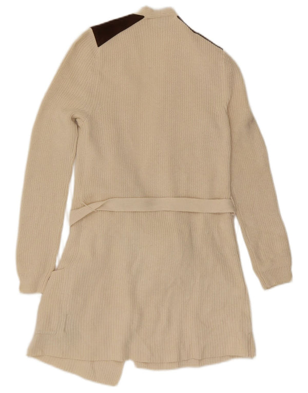 Ralph Lauren Γυναικείο πουλόβερ μακράς ζακέτας UK 6 XS Off White Colourblock
