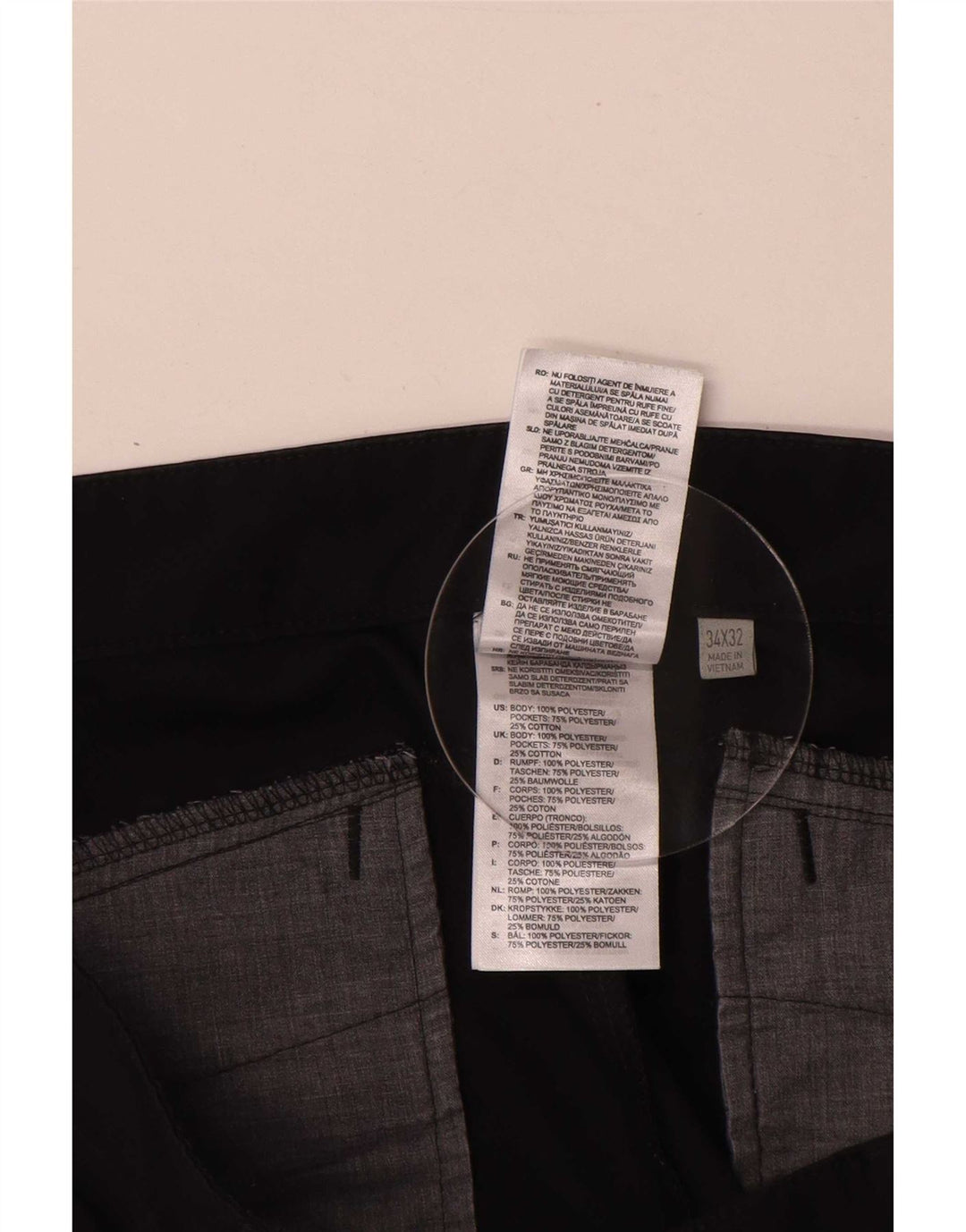 Ανδρικό παντελόνι Chino Adidas Slim W34 L32 Μαύρο πολυεστέρα