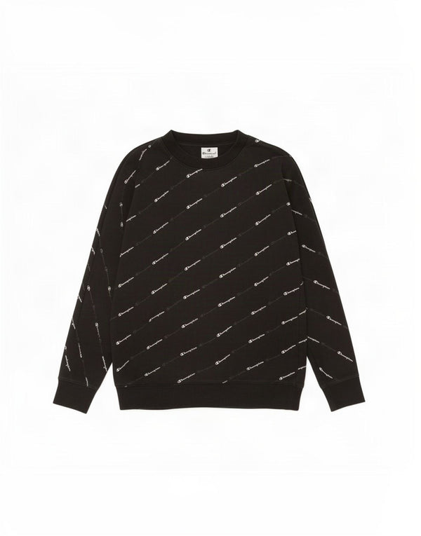 Champion Boys Graphic Sweatshirt Jumper 11-12 ετών μεγάλο μαύρο βαμβακερό