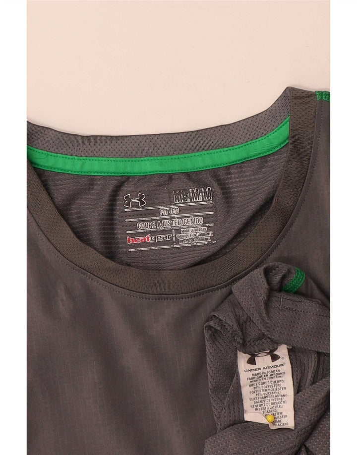 Ανδρικό μπλουζάκι Under Armour Heat Gear Top Medium Grey Geometric Polyester