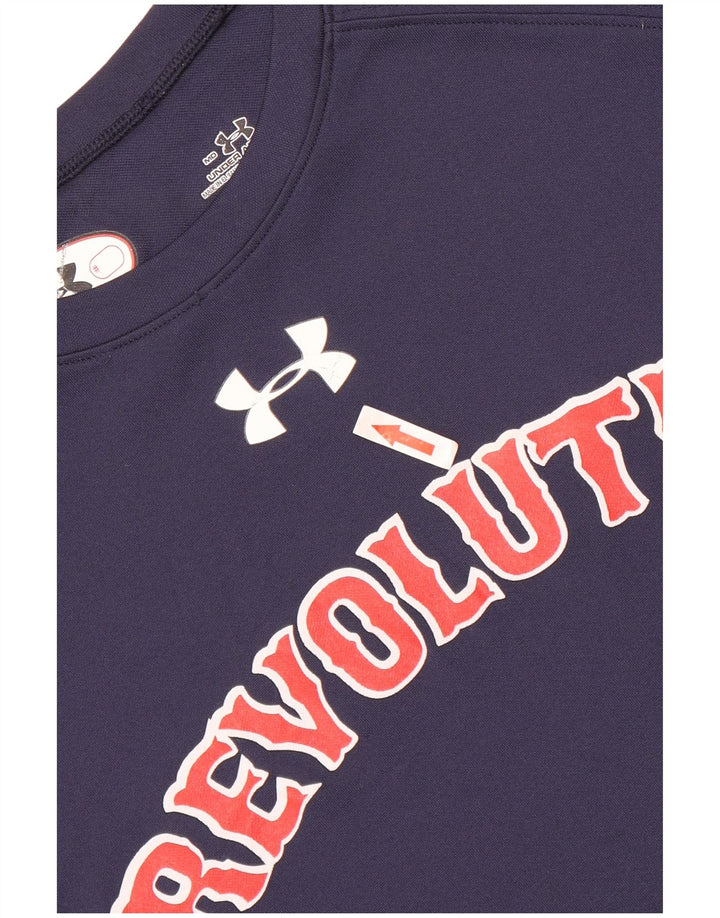 Ανδρικό γραφικό μπλουζάκι Under Armour Top Medium Navy Blue Polyester
