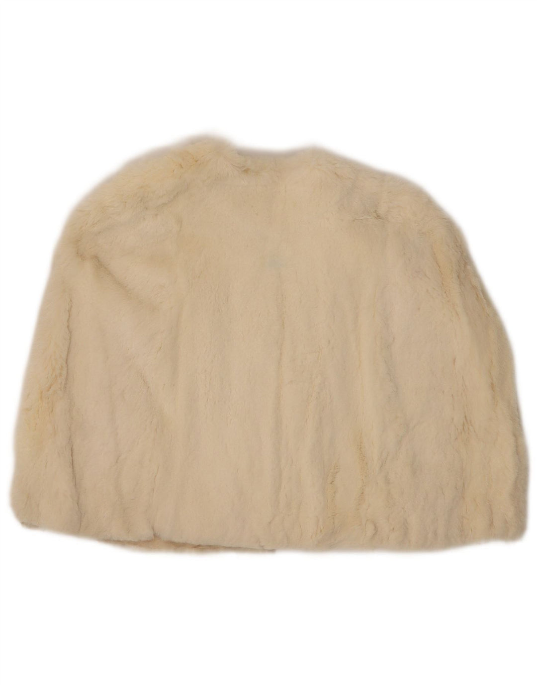 Vintage γυναικείο παλτό από ψεύτικη γούνα Capelet One Size Off White