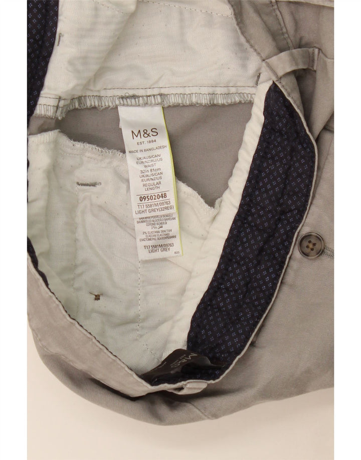 MARKS & SPENCER Ανδρικό σορτς Chino W32 Μεσαίο γκρι βαμβακερό
