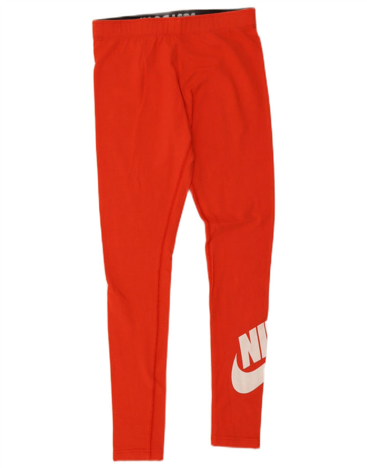 Γυναικεία γραφικά κολάν Nike UK 8 Μικρό πορτοκαλί βαμβακερό