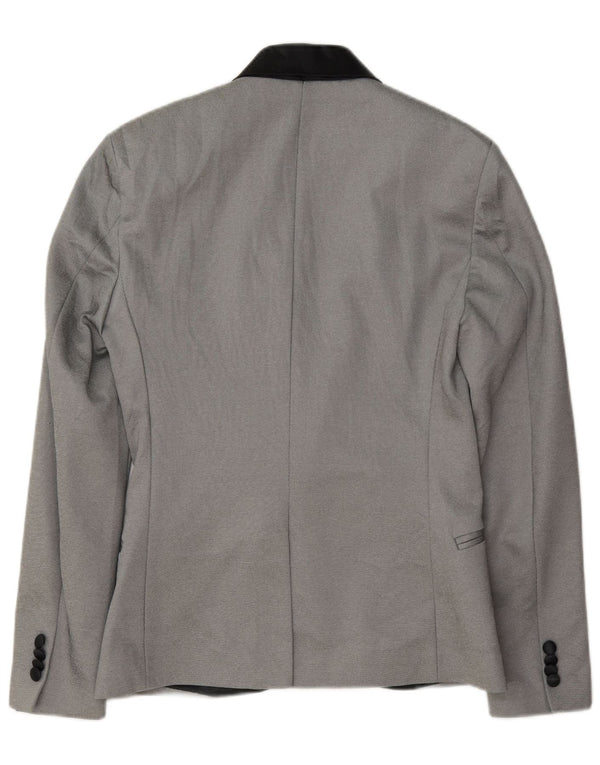Zara Ανδρικό μπουφάν σακάκι με 1 κουμπί UK 36 Small Grey Polyester