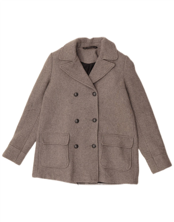 Zara Γυναικείο παλτό Trafaluc Pea UK 6 XS Grey Polyester