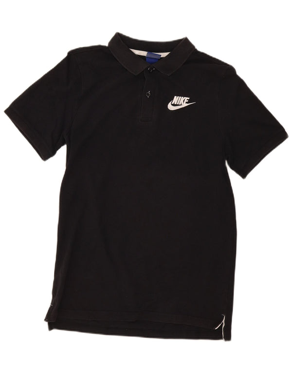 Ανδρικό μπλουζάκι πόλο Nike, μικρό μαύρο βαμβακερό