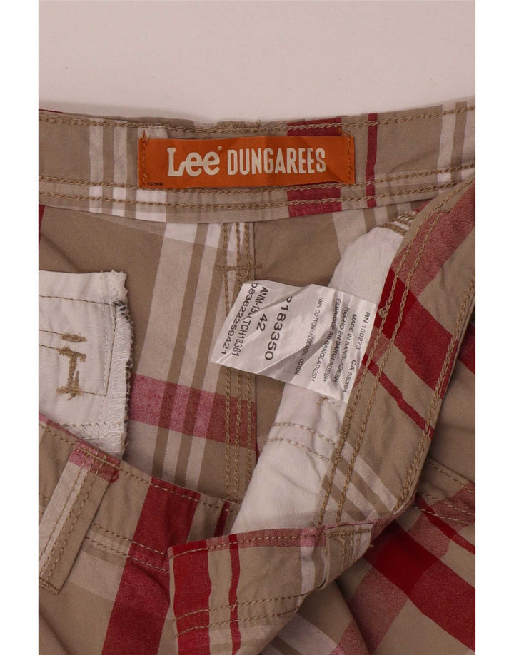 Ανδρικό σορτς Lee Cargo W42 2XL Γκρι καρό βαμβακερό