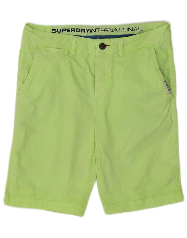 Ανδρικό σορτς Chino Superdry Small W29 πράσινο βαμβακερό