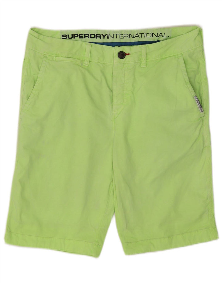 Ανδρικό σορτς Chino Superdry Small W29 πράσινο βαμβακερό