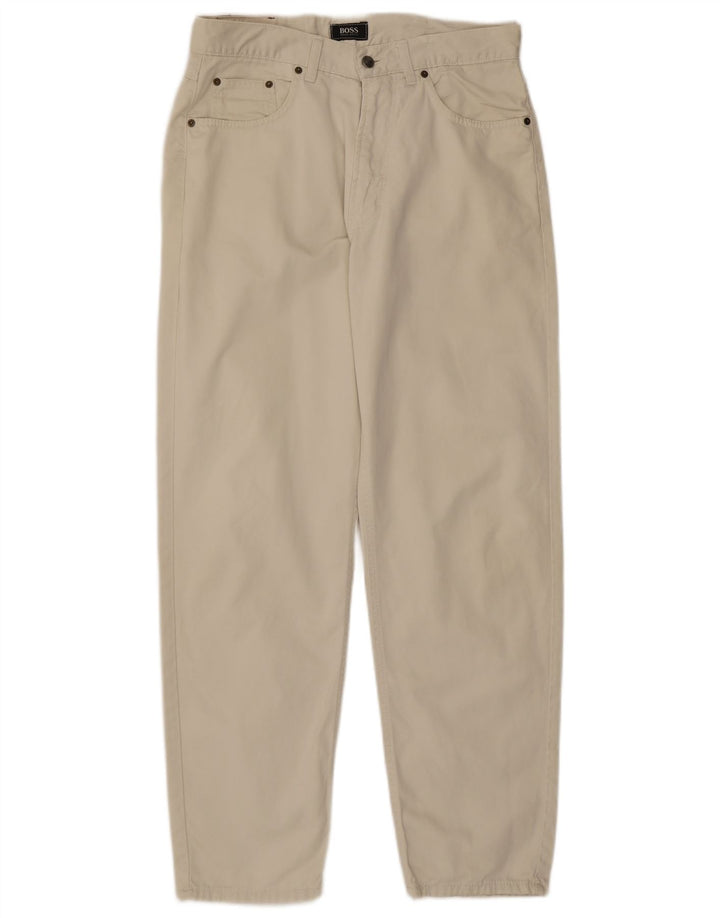 Ανδρικό τζιν HUGO BOSS Arkansas Tapered W34 L32 Λευκό βαμβακερό