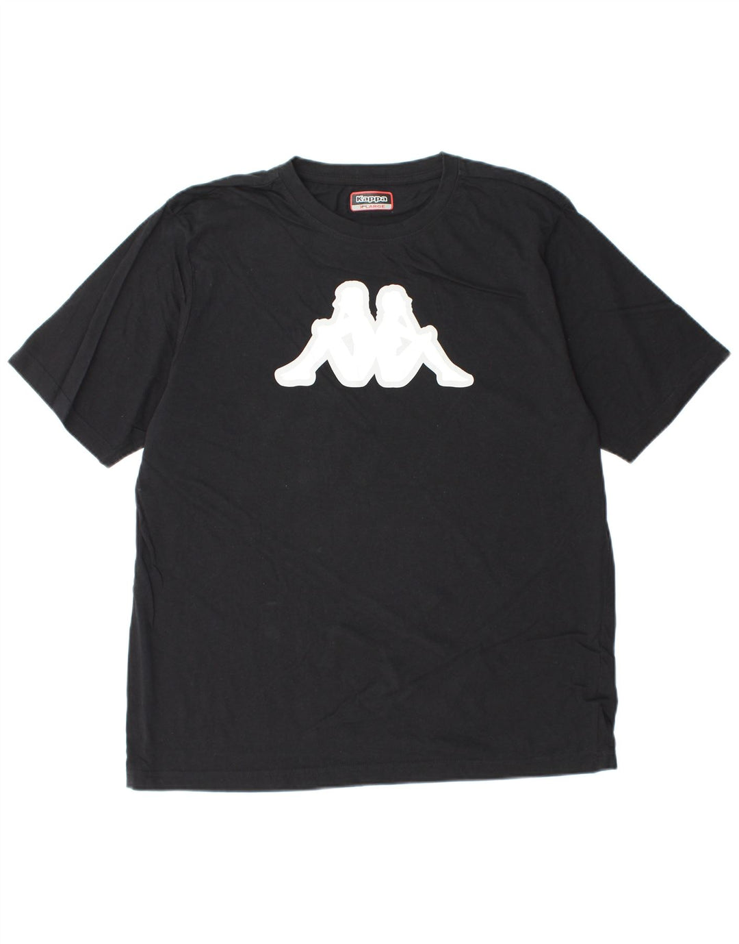 Ανδρικό γραφικό T-Shirt KAPPA Top XL Μαύρο βαμβακερό