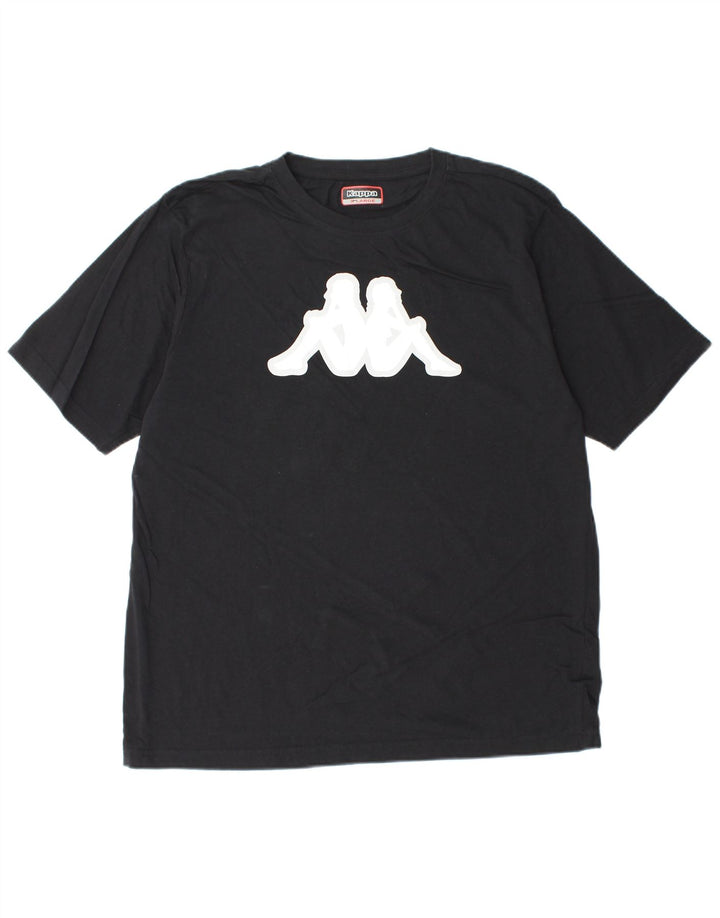 Ανδρικό γραφικό T-Shirt KAPPA Top XL Μαύρο βαμβακερό