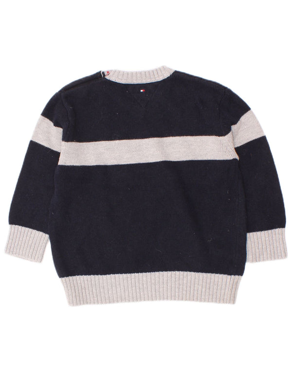 Πουλόβερ Tommy Hilfiger Baby Boys με V λαιμόκοψη 18-24 μηνών Navy Blue
